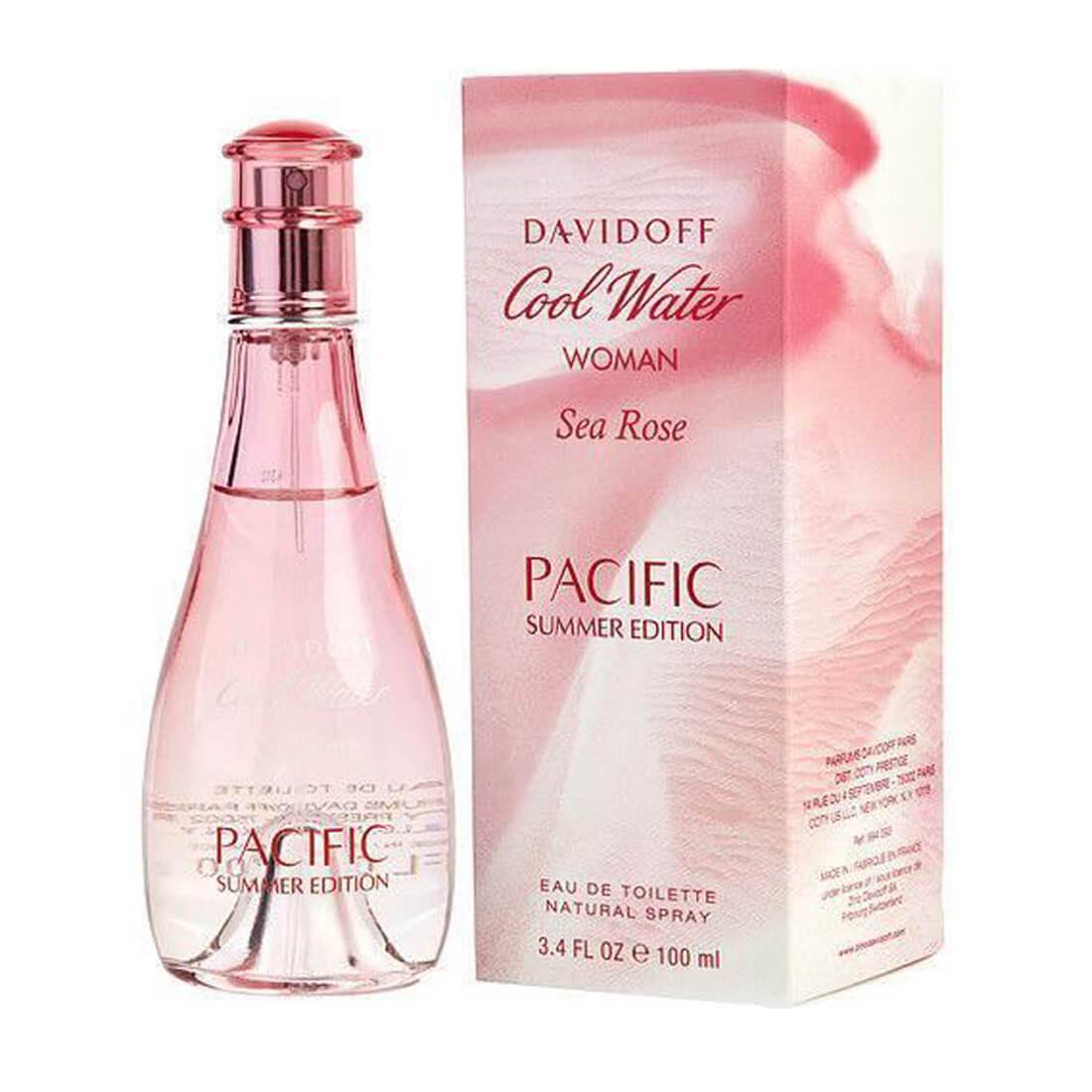DDoff-CW-Caribbean-Smmr-W-100ml-f.jpg Davidoff Cool Water Sea Rose Pacific Summer Edition Eau De Toilette For Women 100ml - Image 1