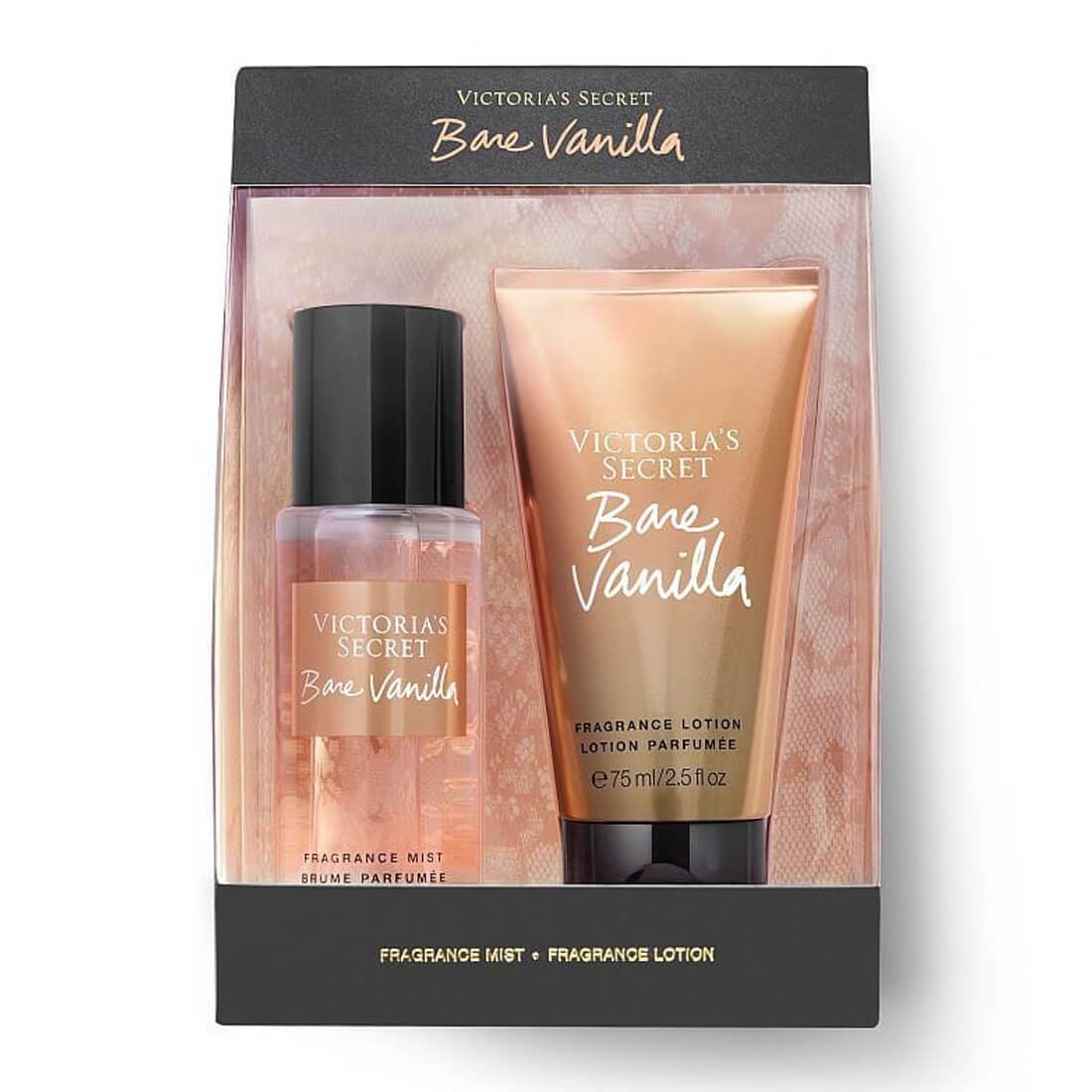 VS-Bare-Vanilla-Gift-Set-Mist-Lotion-x2-1_34357bce-784c-4df6-98d1-64e52bdef7a3.jpg Victoria's Secret Bare Vanilla Fragrance Gift Set Mist & Lotion - Image 1