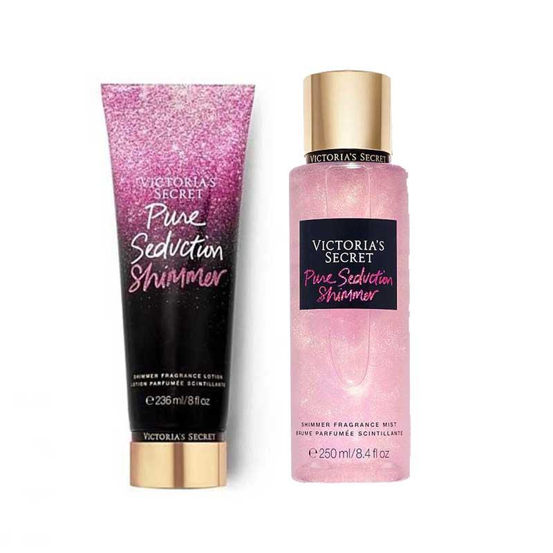 pureseductionsimmer.jpg Victoria's Secret Pure Seduction Shimmer Combo (Mist & Body Lotion) - Image 1