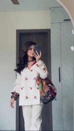 Ruby Cherry Cotton Kurta Set