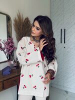 Ruby Cherry Cotton Kurta Set - Image 3