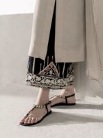 Premium Ivory Embroidered Kurta Pant Dupatta Set - Image 4