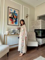 Ivory Silk Embroidered Suit - Image 3