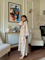 Ivory Silk Embroidered Suit - Image 6