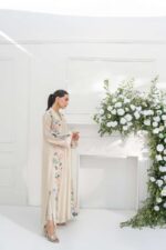 Ivory Silk Embroidered Suit - Image 8