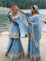 Meher Blue Sharara Set - Image 2