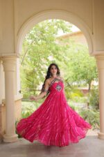 Floral Printed Festive Wear Anarkali Gown for Women
