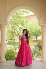 Floral Printed Festive Wear Anarkali Gown for Women - Image 5