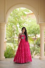 Floral Printed Festive Wear Anarkali Gown for Women - Image 7