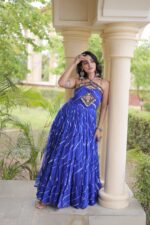 Floral Printed Festive Wear Anarkali Gown for Women - Image 9