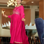 AAA+ Mul Chanderi Kurta Pant and Dupatta Set