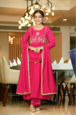 AAA+ Mul Chanderi Kurta Pant and Dupatta Set - Image 5