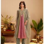 Salsa Tissue Kurta Pant Dupatta Set