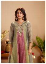 Salsa Tissue Kurta Pant Dupatta Set - Image 3