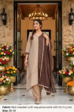 Mul Chanderi Sequin Elegance Kurta Set - Image 3