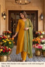 Mul Chanderi Sequin Elegance Kurta Set