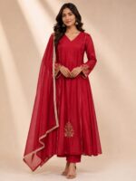 Gulnaar Royal Embroidered Anarkali Suit Set